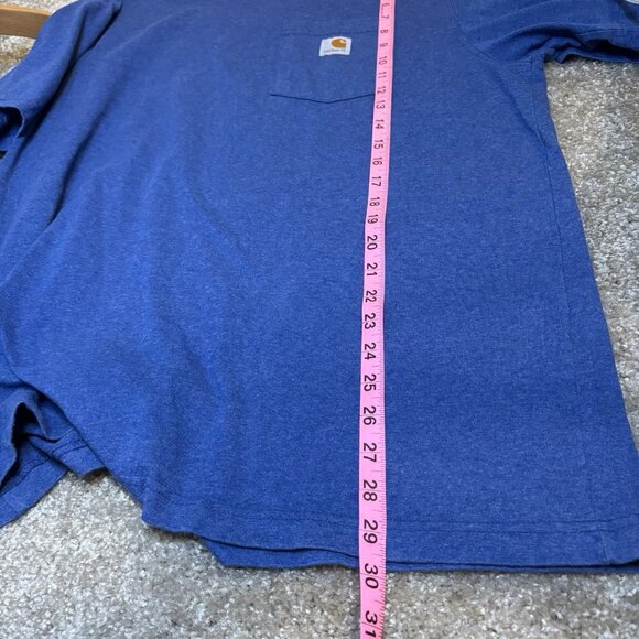 Carhartt Men's Blue Pocket Loose Fit Short Sleeve T-Shirt Size Large #241 - Picture 4 of 7